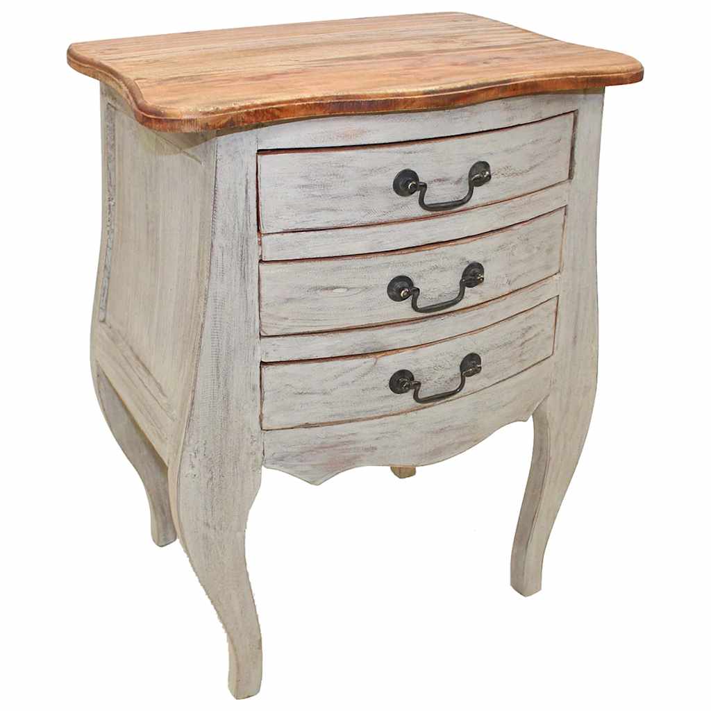 Bedside Cabinet Solid Mahogany Wood 48x35x64 cm